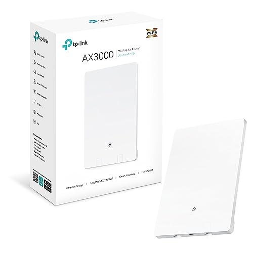 TP-Link Wi-Fi 6 AX3000 Dual-Band Air Router Gigabit Port Ultra-Thin Design OneMesh Supported Ideal for Gaming Xbox/PS4/Steam HomeShield Flexible Installation (Archer R5)