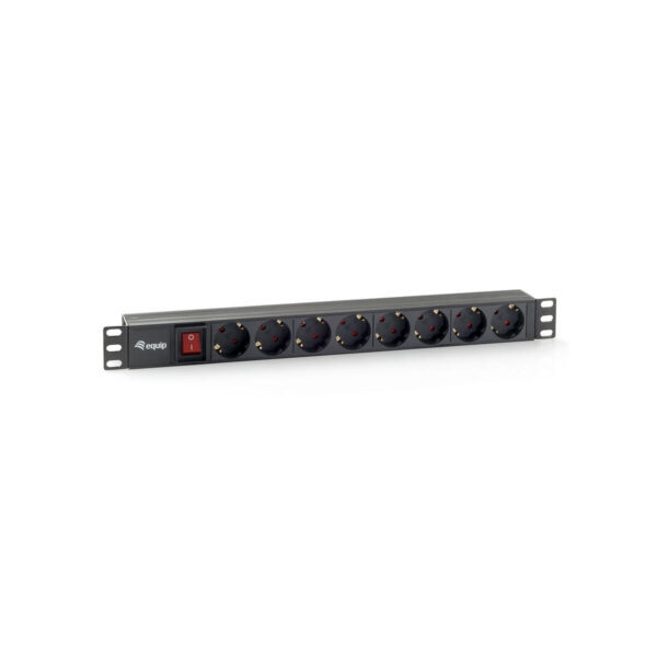 EQUIP Schuko 19" 8 Way Multi-socket Adapter 333283 (18 m)