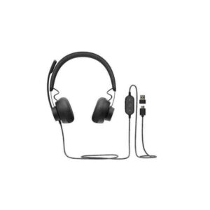 Logitech Headphones with Microphone Zone Wired UC Black