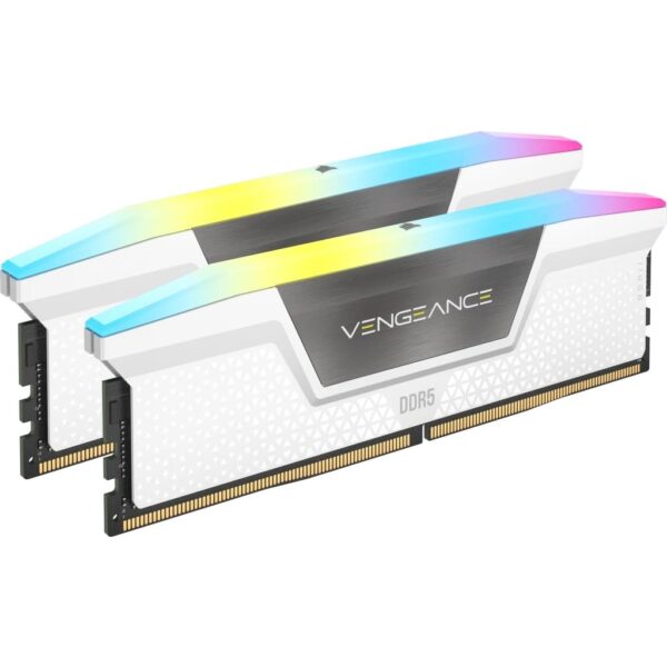 Corsair VENGEANCE RGB DDR5 RAM 64GB (2x32GB) 6400MHz CL32 Intel XMP iCUE Compatible Computer Memory - White (CMH64GX5M2B6400C32W)
