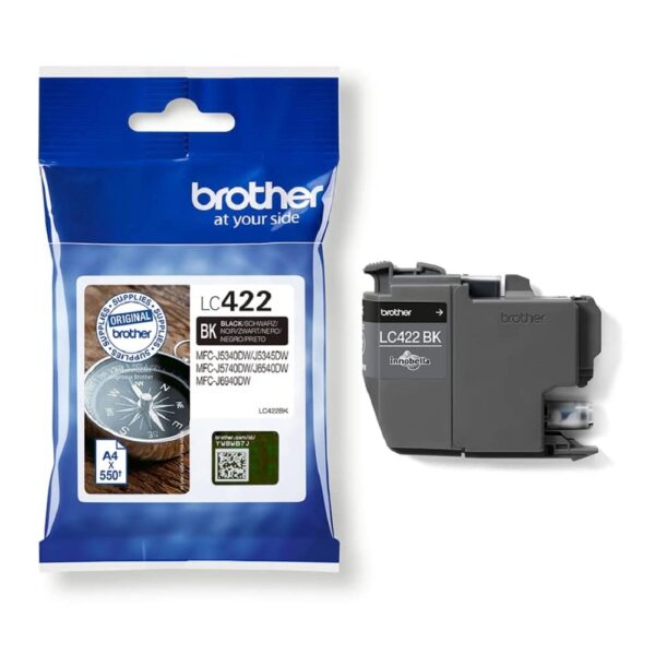 BROTHER Original LC-422BK Black Ink Cartridge for Approx 550 Pages MFC-J5340DW MFC-J5345DW MFC-J5740DW MFC-J6540DW MFC-J6940DW