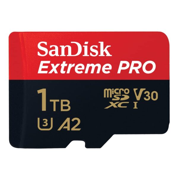 SanDisk 1TB Extreme PRO microSDXC card + RescuePro Deluxe up to 200 MB/s with A2 App Performance for smartphones action cameras or drones UHS-I Class 10 U3 V30