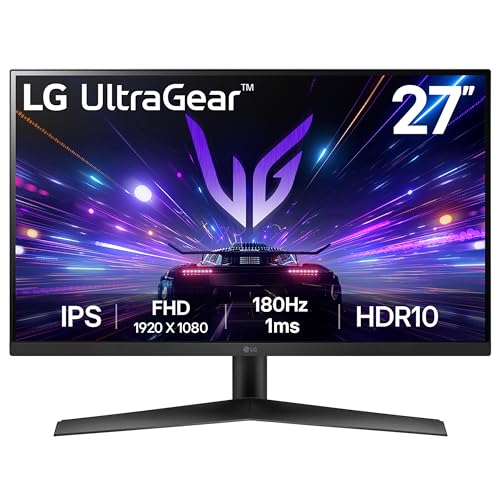 LG UltraGear Gaming Monitor 27GS60F 27 Inch 1080p 180Hz 1ms Response Time HDR 10 NVIDIA G-Sync & AMD FreeSync compatible Smart Energy Saving Displayport HDMI