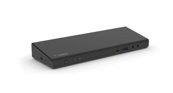 Belkin Triple Display DisplayLink Docking Station Hub with 3 HDMI Ports 2 DisplayPorts for 4K 85W Power Delivery Gigabit Ethernet 35mm Mic/Speaker 1 USB C and 5 A