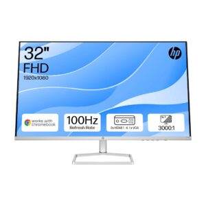 HP Series 5 315" FHD Monitor (532sf) - 100Hz Refresh Rate 3000:1 CR 99 percent sRGB Colour & 300 Nits HDMI VGA Ports Low-Blue Light Ergonomically AdjustableWWCB Certified Responsibly Made