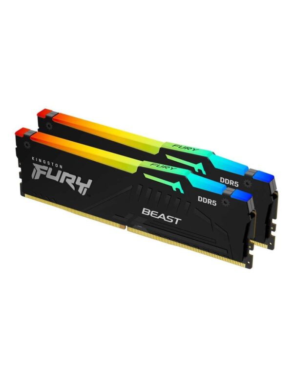Kingston FURY Beast Black RGB EXPO 16GB (2x8GB) 5600MT/s DDR5 CL36 DIMM Desktop Gaming Memory Kit of 2 - KF556C36BBEAK2-16