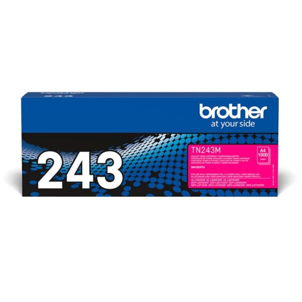 BROTHER TN-243M Toner Cartridge Magenta Single Pack Standard Yield Includes 1 x Genuine Supplies