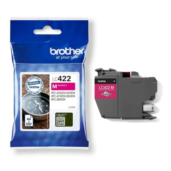BROTHER Original LC-422M Magenta Ink Cartridge for Approx 550 Pages MFC-J5340DW MFC-J5345DW MFC-J5740DW MFC-J6540DW MFC-J6940DW