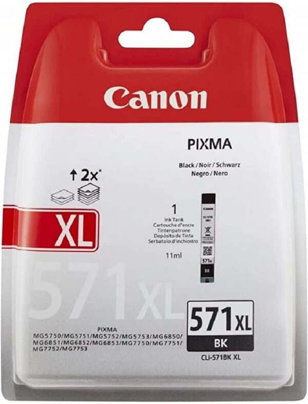 Canon CLI-571XLBK High Yield Ink Cartridge - Black