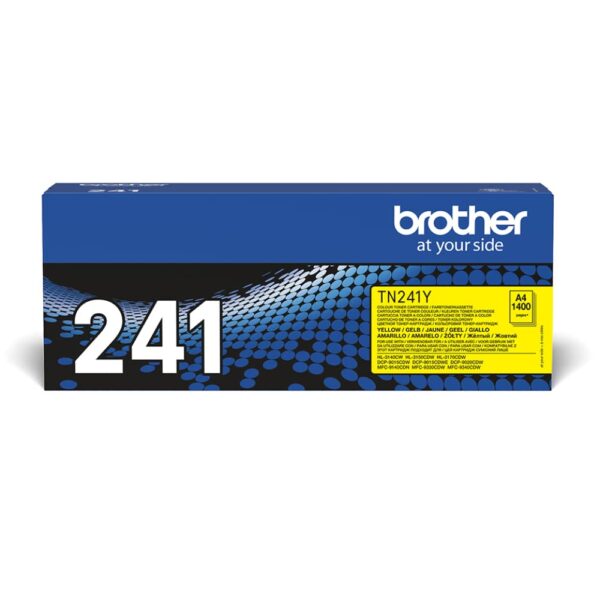 BROTHER TN-241Y Toner Cartridge Yellow Single Pack Standard Yield Includes 1 x Genuine Supplies