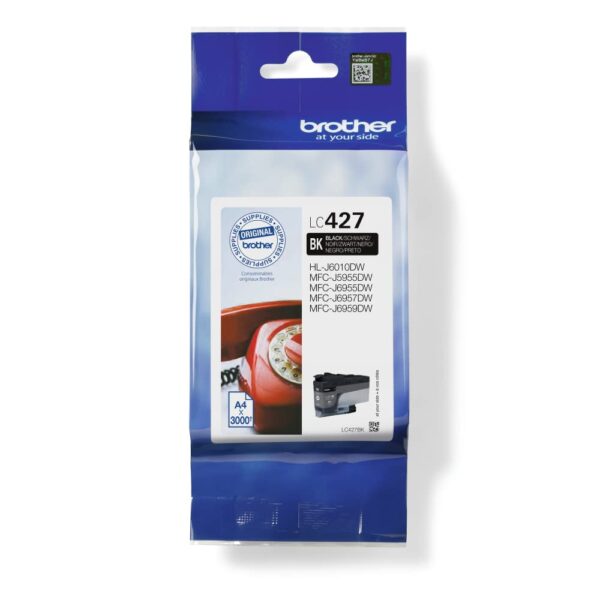 BROTHER LC-427BK Inkjet Cartridge Black Single Pack Standard Yield Includes 1 x Genuine Supplies