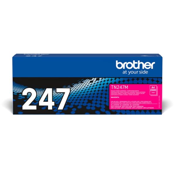 BROTHER TN-247M Toner Cartridge Magenta Single Pack High Yield Includes 1 x Genuine Supplies