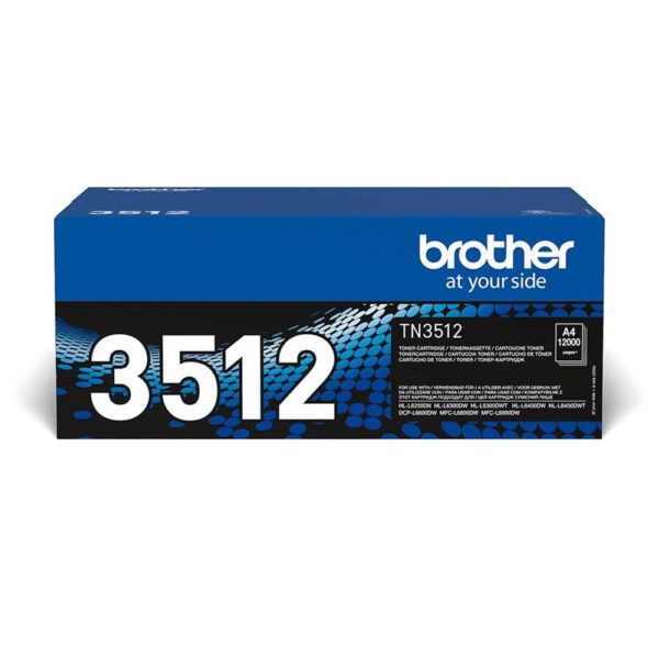 BROTHER TN3512 Toner Cartridge Super High Yield Black Genuine Supplies