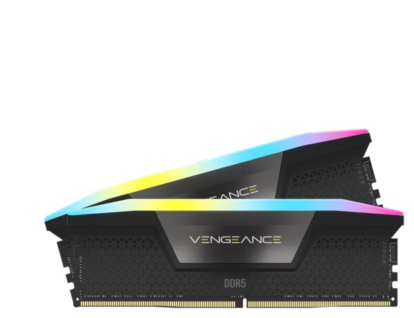 Corsair VENGEANCE RGB DDR5 RAM 96GB (2x48GB) 6000MHz CL30 Intel XMP iCUE Compatible Computer Memory - Black (CMH96GX5M2B6000C30)