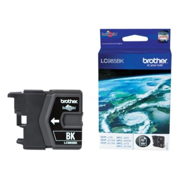 BROTHER LC-985BK Inkjet Cartridge Black Single Pack Standard Yield Includes 1 x Genuine Supplies