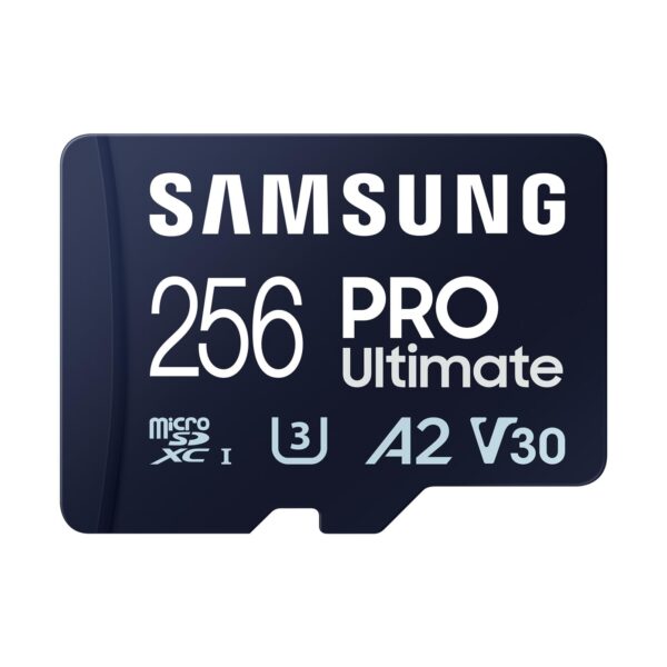 Samsung PRO Ultimate microSD memory card 256 GB UHS-I U3 200 MB/s read 130 write incl SD adapter for smartphone drone or action cam