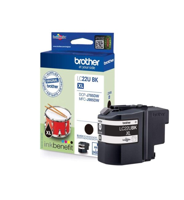 BROTHER LC22UBK Ink Toner Cartridge for MFCJ985DW - Black