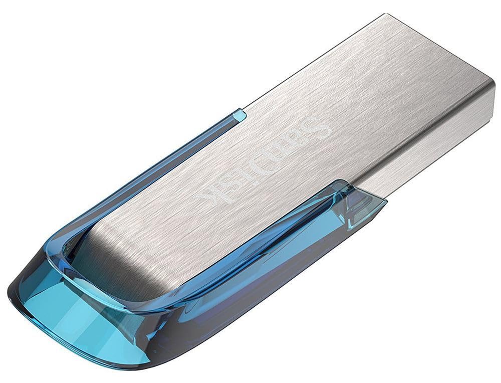 SanDisk 128GB Ultra Flair USB 30 Flash Drive up to 150mb/s read speeds Tropical Blue