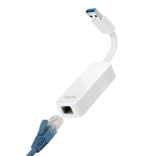 TP-Link UE300 USB 30 to Gigabit Ethernet Adapter RJ45 Lan Wired for Ultrabook Chromebook Laptop Desktop Plug and Play Windows (XP/Vista/7/8/81) MacOS 109/1010 Linux OS