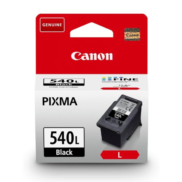 Canon Ink - PG-540L High Yield Genuine Black Printer Cartridge Prints Up to 300 A4 Pages (1 x Cartridge) Compatible with PIXMA MX MG & TS