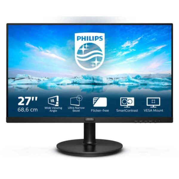 PHILIPS 271V8LA - 27 Inch FHD Monitor 75Hz 4ms IPS Speakers AdaptiveSync Flickerfree (1920 x 1080 250 cd/m HDMI/VGA)