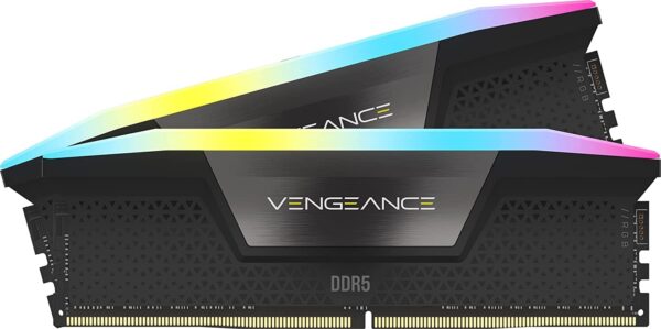 Corsair VENGEANCE RGB DDR5 RAM 32GB (2x16GB) 6400MHz CL32 Intel XMP iCUE Compatible Computer Memory - Black (CMH32GX5M2B6400C32)