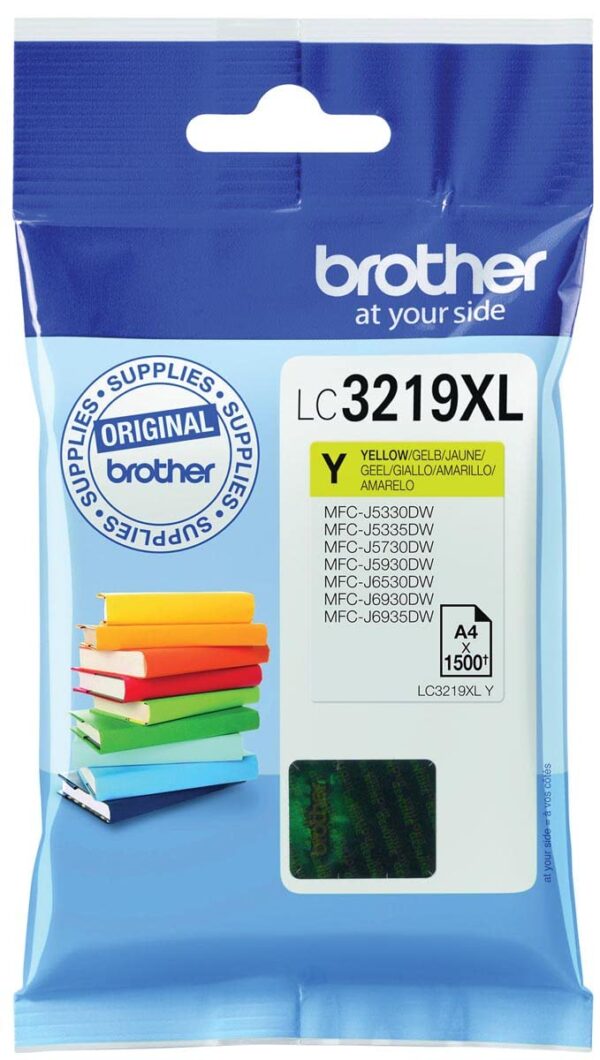 BROTHER LC-3219XLY Inkjet Cartridge Yellow Single Pack High Yield Includes 1 x Genuine Supplies