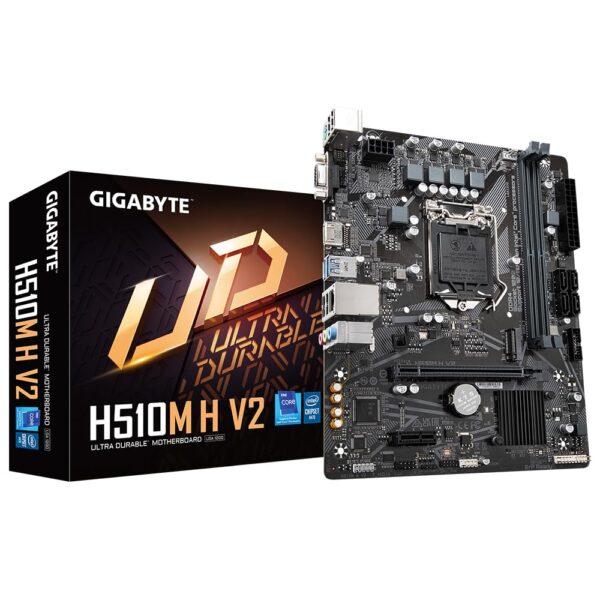 Gigabyte H510M H V2 Motherboard - Supports Intel Core 11th CPUs up to 3200MHz DDR4 (OC) 1xPCIe 30 M2 GbE LAN USB 32 Gen 1
