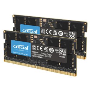 Crucial RAM 64GB Kit (2x32GB) DDR5 5600MHz (or 5200MHz or 4800MHz) Laptop Memory CT2K32G56C46S5