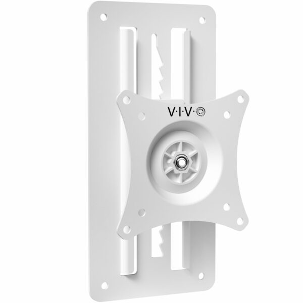 VIVO Height Adjustable 17 to 32 inch Single Monitor Articulating Wall Mount for Standing Workstations Fits 1 Screen with Max VESA 100x100mm White MOUNT-VW01AW