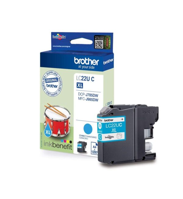 BROTHER LC22UC Ink Toner Cartridge for MFCJ985DW - Cyan