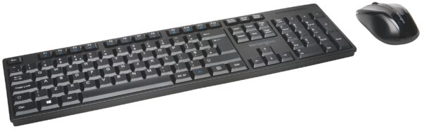 Kensington Pro Fit Low-Profile Wireless Keyboard and Mouse Set Desktop Multimedia Keys Ambidextrous Home Office QWERTY (K75230UK) Black