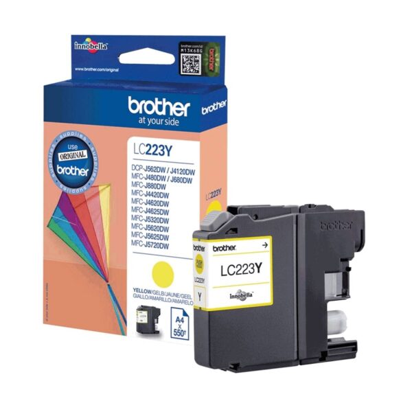 BROTHER LC-223Y Inkjet Cartridge Yellow Single Pack Standard Yield Includes 1 x Genuine Supplies