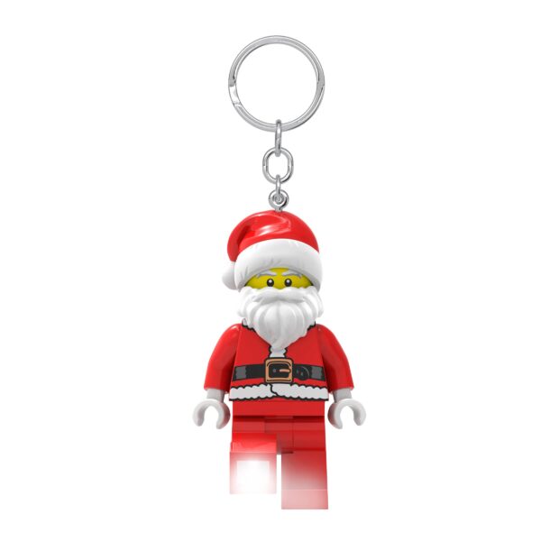 Lego Iconic Santa Keyring LED Torch Toys Gifts for Kids - 76mm Large Figure (KE189) 2 CR2025 Batteries Included red