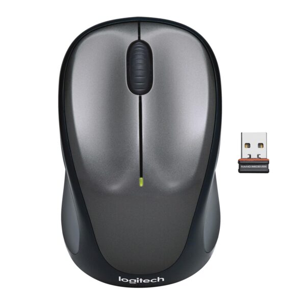 Logitech M235 Wireless Mouse 24 GHz with USB Unifying Receiver 1000 DPI Optical Tracking 12 Month Battery Compatible PC Mac Laptop Chromebook - Grey