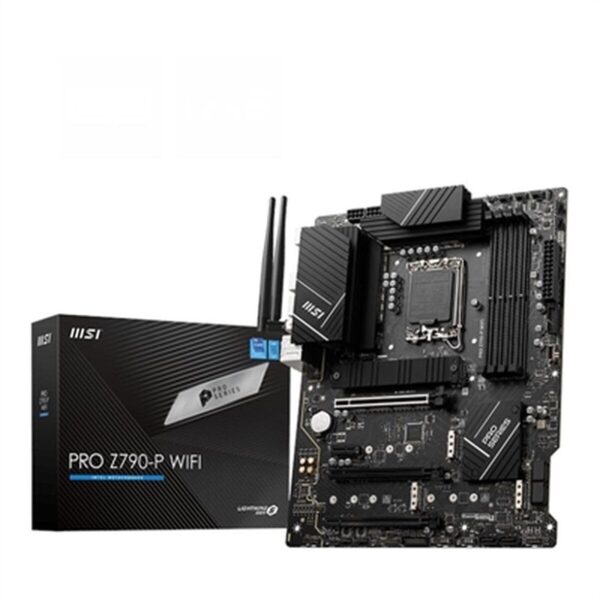 MSI PRO Z790-P WIFI Motherboard ATX - Supports Intel Core 12/13th Gen Processors LGA 1700 DDR5 Boost (7000+MHz/OC) 1 x PCIe 50 x16 40 4 M2 Gen4 25Gbps LAN Wi-Fi 6E