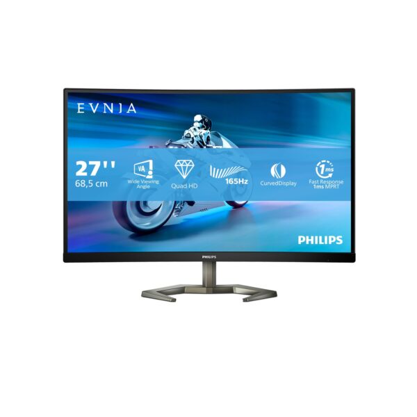 PHILIPS Evnia - 27M1C5500VL 27 Inch QHD Curved Gaming Monitor VA 165Hz 1ms Smart Image HDR Low input lag Titl VESA 100 (2560 x 1440 @ 250 cd/m HDMI 20 / DP 14)