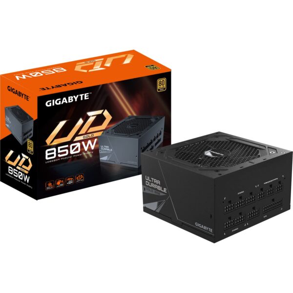 Gigabyte UD850GM Power Supply Unit - 850W 80 PLUS Gold Certified Fully Modular Japanese Capacitors UK plug