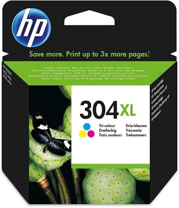 HP N9K07AE 304XL High Yield Original Ink Cartridge Tri-Color XL (Pack of 1)