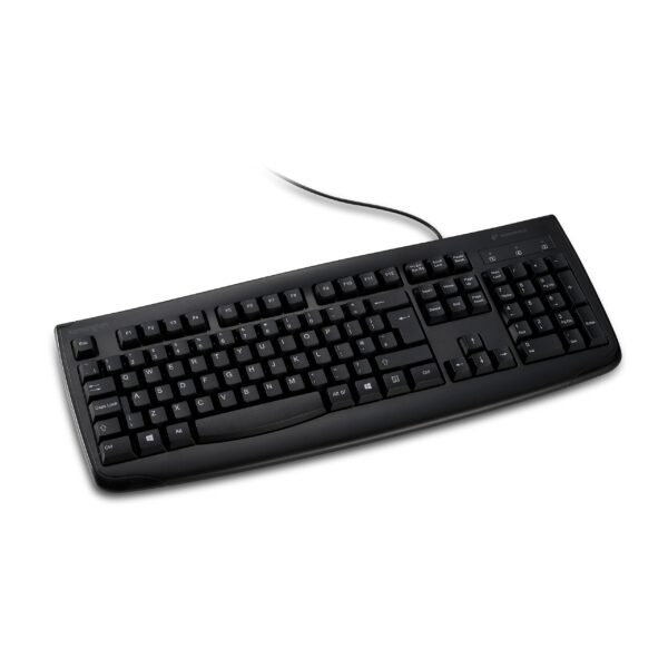 Kensington Pro Fit Washable Wired Keyboard Full-Size with Numeric Keypad Waterproof Design USB Connection Compatible Windows & Apple Durable Laser-Etched Keys for Extended Use - K64407UK