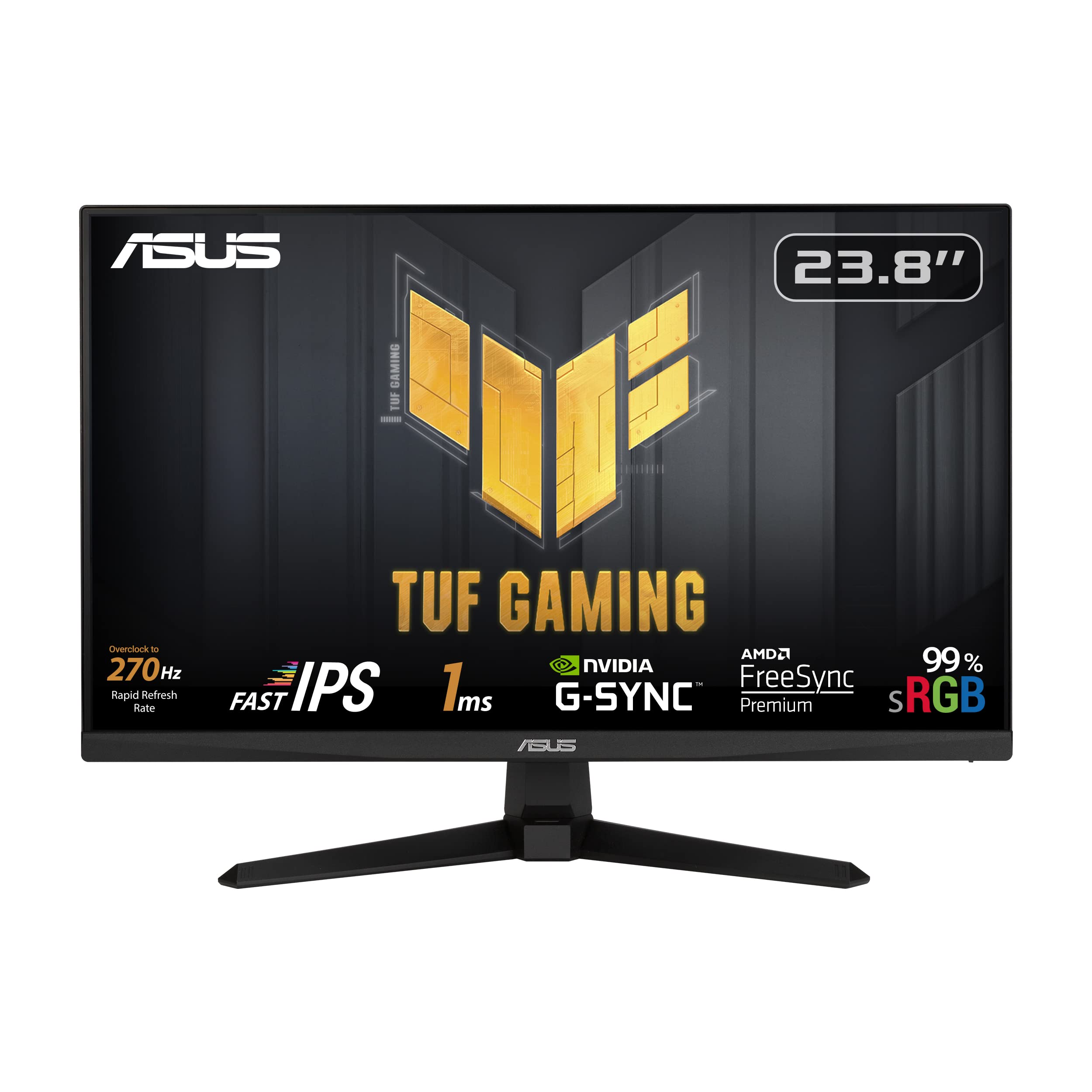 ASUS TUF Gaming VG249QM1A Monitor 238 inch FHD (1920x1080) Fast IPS 270 Hz Extreme Low Motion Blur 1ms (GTG) 99 sRGB FreeSync Premium G-Sync compatible
