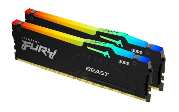 Kingston FURY Beast Black RGB EXPO 16GB 6000MT/s DDR5 CL30 DIMM Desktop Gaming Memory Kit of 2 - KF560C30BBEAK2-16