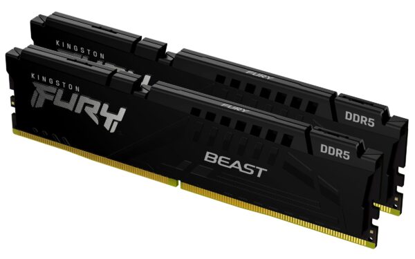 Kingston FURY Beast Black 32GB 6000MT/s DDR5 CL30 DIMM (Kit of 2) Desktop Gaming Memory - KF560C30BBEK2-32