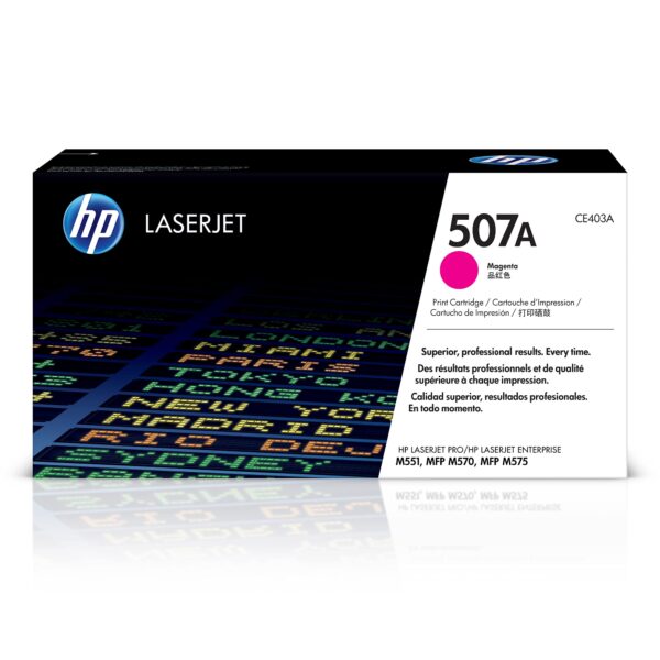 HP CE403A 507A Original LaserJet Toner Cartridge Magenta Single Pack