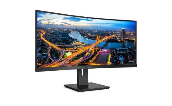 PHILIPS 346B1C- 34 inch WQHD Curved Monitor 100Hz 4ms VA USB-C dock KVM Height adjust Speakers PowerSensor (3440 x 1440 300 cd/m - HDMI DP USB-C)