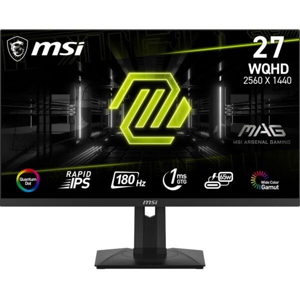 MSI MAG 274QRF QD E2 27 Inch WQHD Gaming Monitor - 2560 x 1440 Rapid IPS Quantum Dot Panel 180 Hz / 1ms 120 sRGB Colour Gamut DisplayHDR 400 DP 14a HDMI 20b USB Type-C