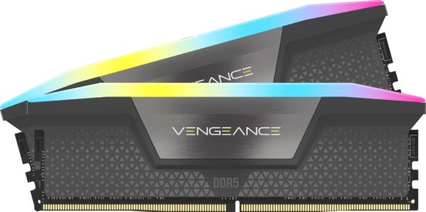 Corsair VENGEANCE RGB DDR5 64GB (2x32GB) 5200MHz CL40 AMD EXPO Intel XMP iCUE Compatible Computer Memory Grey (CMH64GX5M2B5200Z40K)