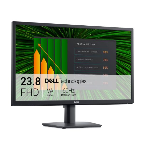 Dell E2423HN 24 Inch Full HD (1920x1080) Monitor 60Hz VA 5ms HDMI VGA 3 Year Warranty Black