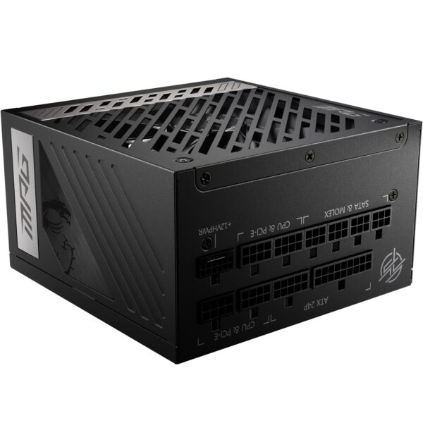 MSI MPG A1000G PCIE5 Power Supply Unit UK Plug - 1000W 80 Plus Gold Certified Fully Modular ATX 30 PCIe 50 GPU Support Japanese 105C Capacitors 0 RPM Mode Flat Cables 10 Year Warranty