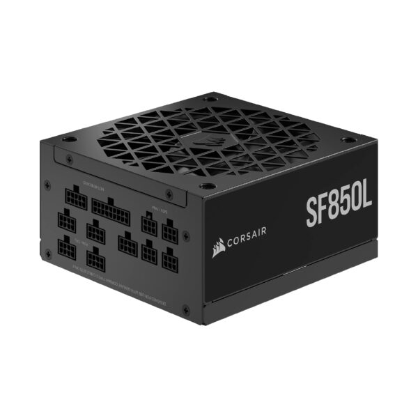 Corsair SF850L Fully Modular Low-Noise SFX Power Supply - ATX 30 & PCIe 50 Compliant Quiet 120mm PWM Fan 80 PLUS Gold Efficiency Zero RPM Mode 105C-Rated Capacitors Black